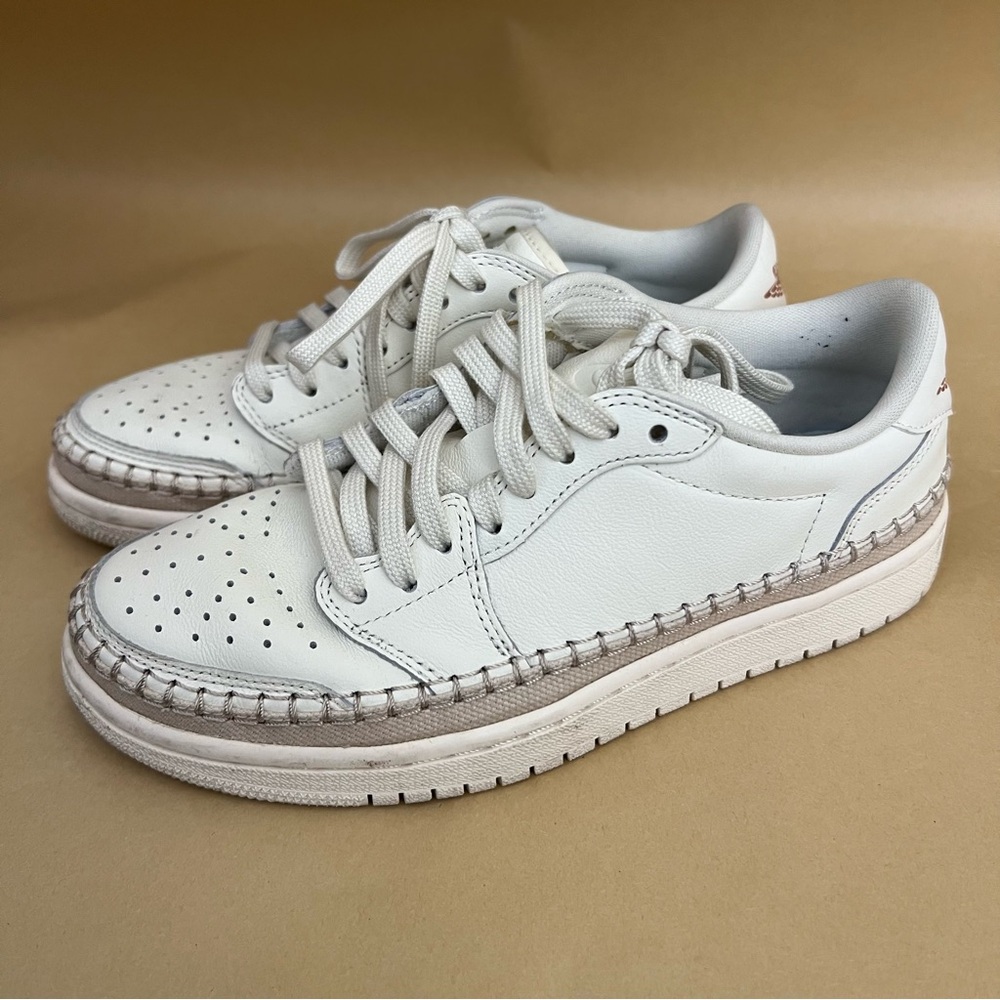 Nike Air Jordan 1 Retro Low NS Sail Red Bronze Womens Leather Sneakers White USA - Picture 6 of 11